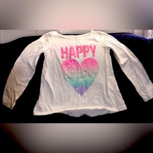 Girls’ 3T “Happy” Sparkly Long-sleeved Shirt